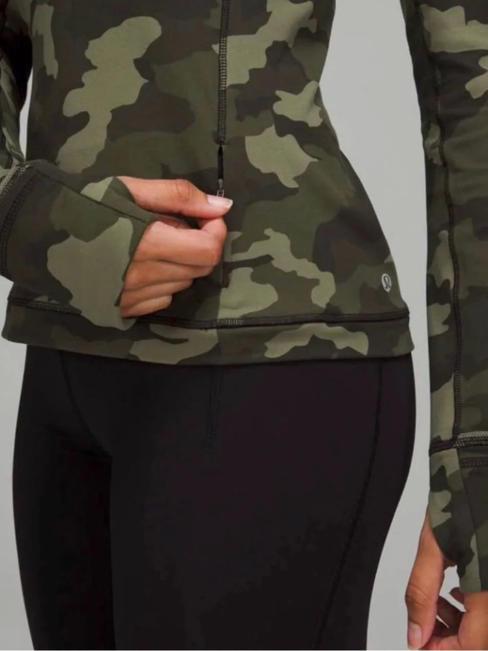 Lululemon Rulu Run Camouflage Long Sleeve Athletic Top